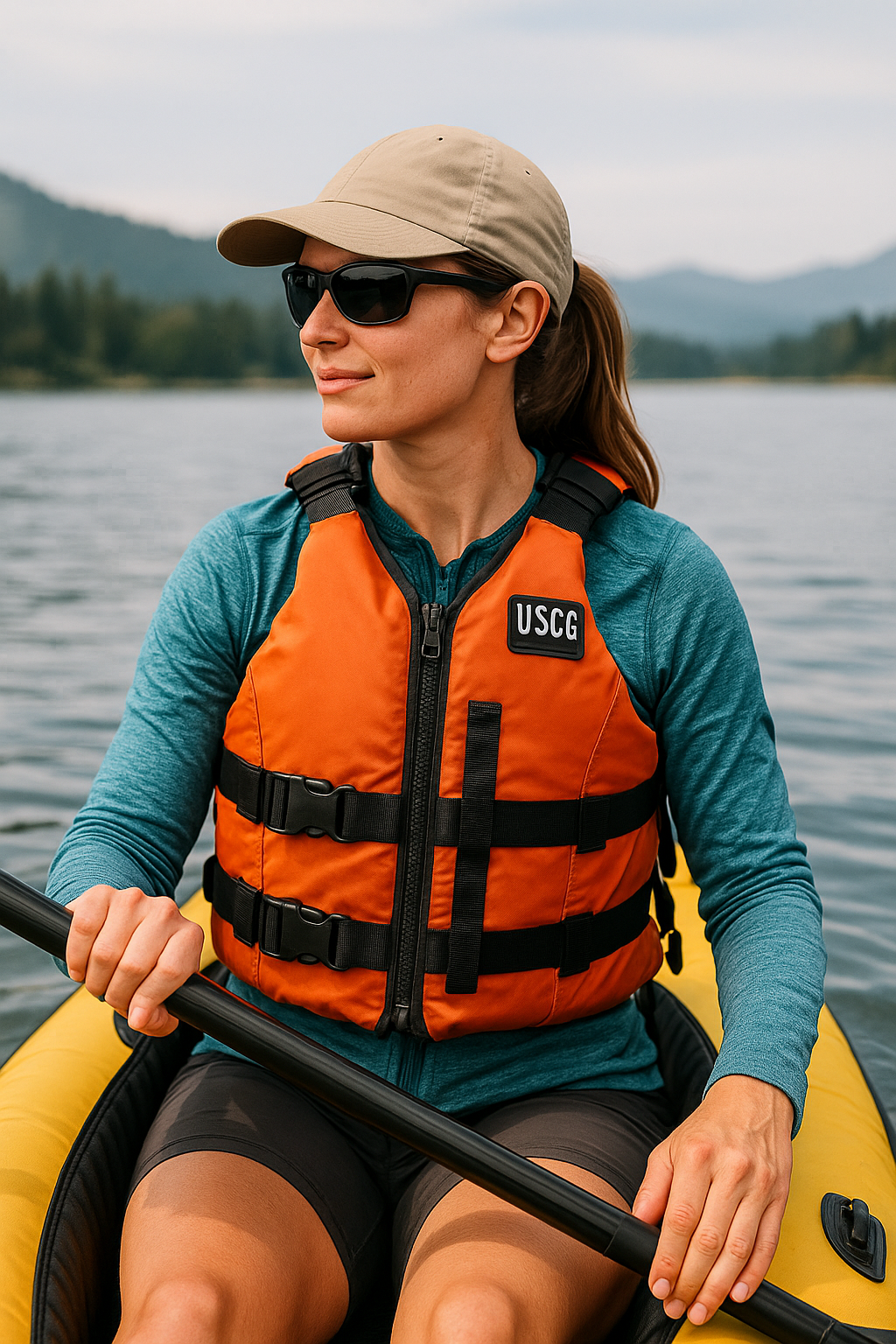 USCG approved life jacket PFD safety vest for water sports safety.