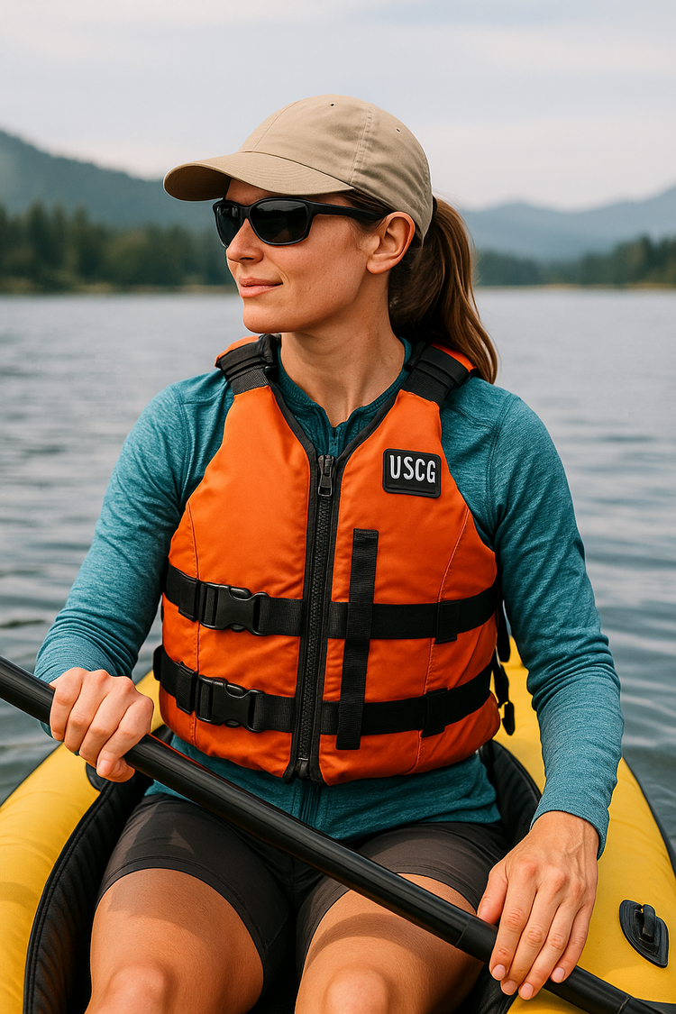 USCG approved life jacket PFD safety vest for water sports safety.