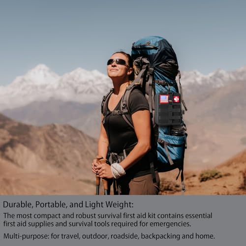 [New Upgrade] First Aid Kit, Survival Gear Outdoor Tactical Gear Set First Aid Kits Military Grade Molle System for Camper...