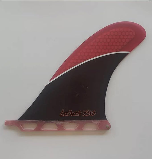 (2 Pack) Lahui Kai Carbon Fiber SUP Paddleboard Fin - 10" Red/Black/Honeycomb