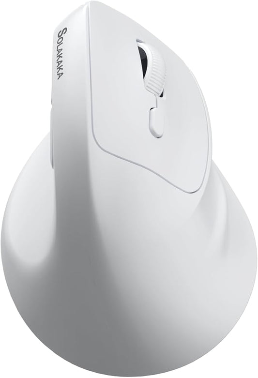 SOLAKAKA SM520 Ergonomic Mouse with 24000 DPI, Vertical Mouse with Programmable Side Button, Wireless Mouse with Tri-Mode ...