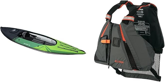 AQUAGLIDE Navarro Convertible Inflatable Kayak with Drop Stitch Floor, Green