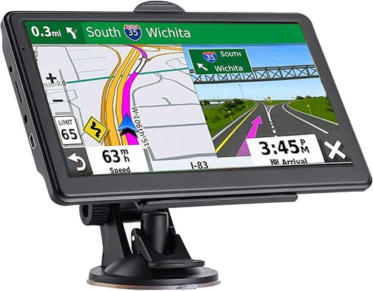 GPS Navigator for Car, Latest 2026 Map 7 inch Touch Screen Car GPS 256-16GB, Voice Turn Direction Guidance, Support Speed ...