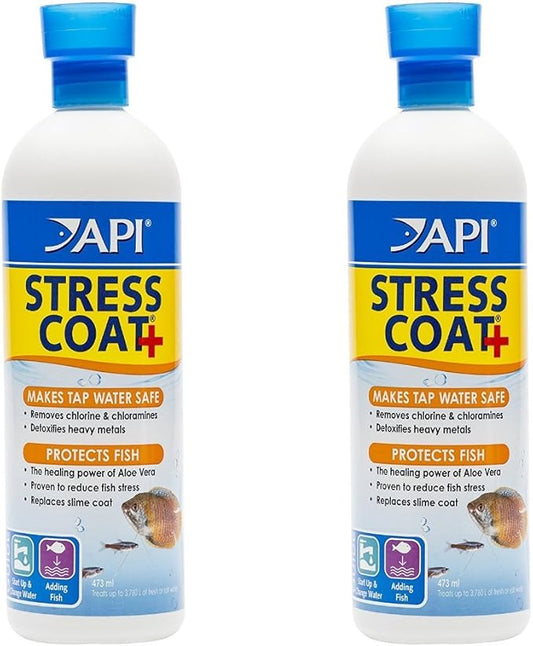 (2 Pack) API Stress Coat Fish and Tap Water Conditioner, 16-Ounce (Treats 946 Gallons) each