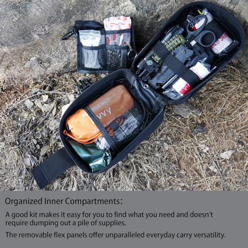 [New Upgrade] First Aid Kit, Survival Gear Outdoor Tactical Gear Set First Aid Kits Military Grade Molle System for Camper...