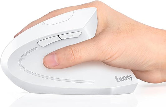Lekvey Ergonomic Mouse, Vertical Wireless Mouse, Rechargeable 2.4G Optical Carpal Tunnel Mice with USB Receiver: 1000/120...