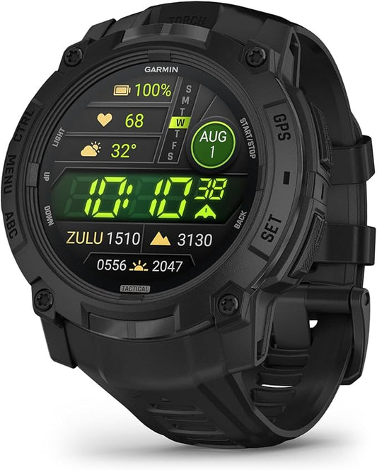 Garmin Instinct® 3 Tactical Edition, 50mm, AMOLED Display, Rugged Outdoor GPS Smartwatch