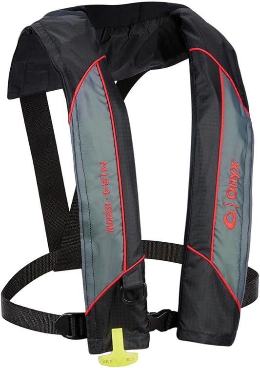 Onyx M-24 Manual Inflatable Unisex Life Jacket, U.S. Coast Guard Approved, Lightweight, Low Profile
