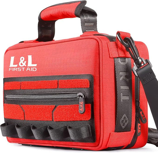 First Aid Kit for Car Home Travel Businesses,450 Piece Survival Gear First Aid,Large First Aid Kit Survival,Waterproof Eme...