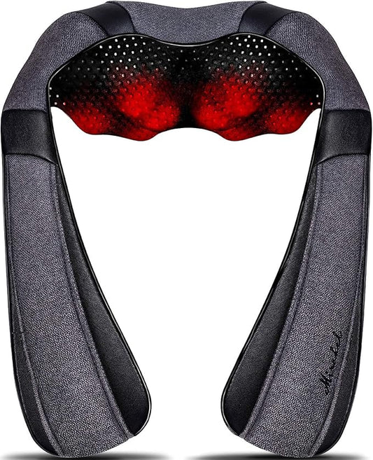 Mirakel Neck Massager for Pain Relief Deep Tissue, Shiatsu Shoulder & Back Massager with Heat - Ergonomic Design Massage, ...
