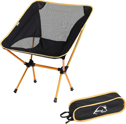 Portable Camping Chair Lightweight Foldable Outdoor Chair for Hiking Camp Backpacking Lawn Beach Fishing Picnic with Carry...