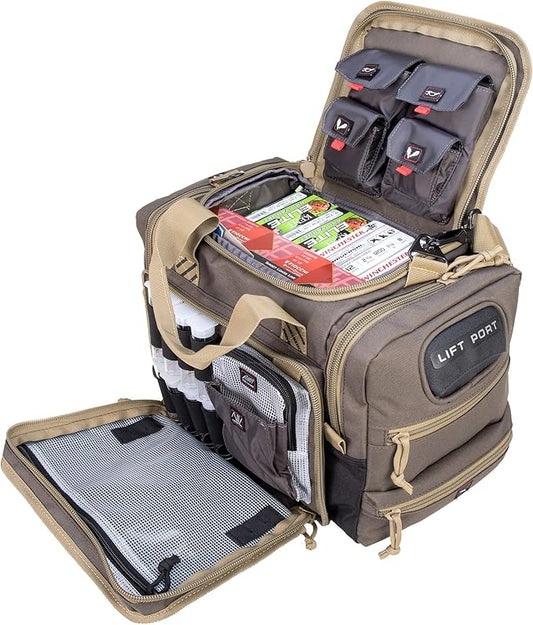 G.P.S. Sporting Clays Range Bag , Secure Ammo & Shooting Accessories Storage, Durable Waterproof Tactical Gear,Olive